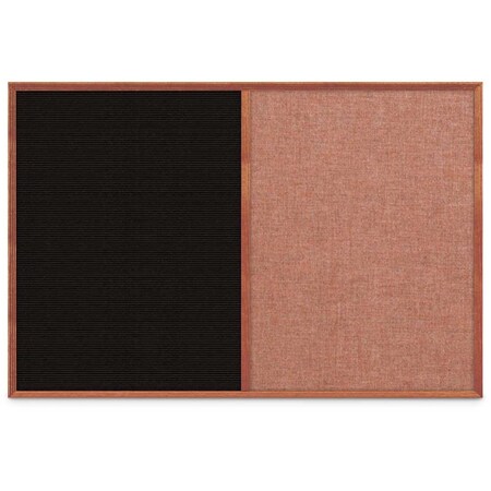 United Visual Products Slim Style Indoor Enclosed Corkboard, 30 UV503SC-WHITE-AMETHY
